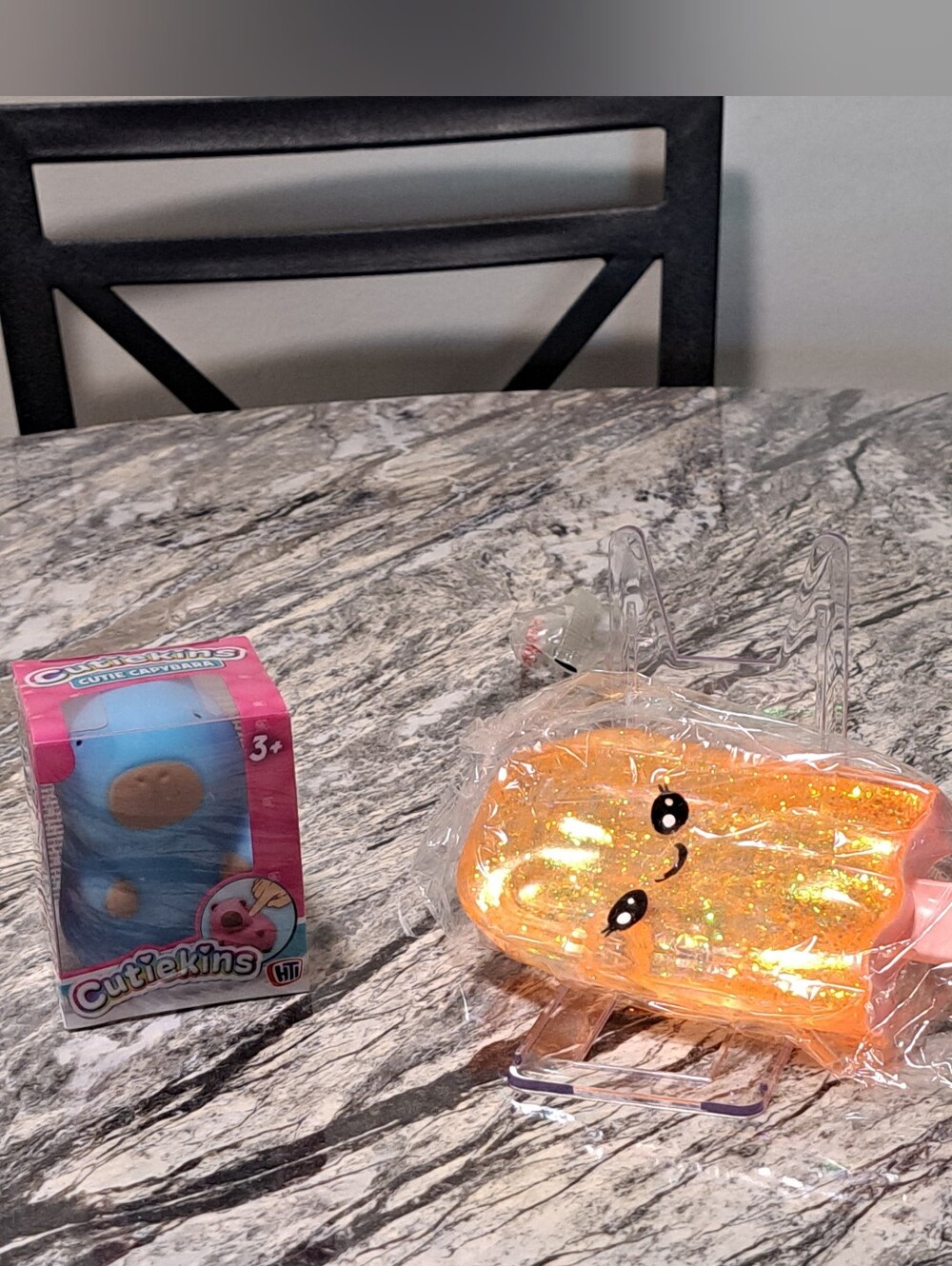 2 Pc Bundle Glitter Orange Popsicle & Cutiekins Squishies